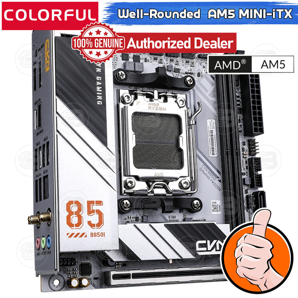 [CoolBlasterThai] COLORFUL MAINBOARD CVN B850I GAMING FROZEN V14 AMD AM5 DDR5 Mini-iTX ประกัน 3 ปี