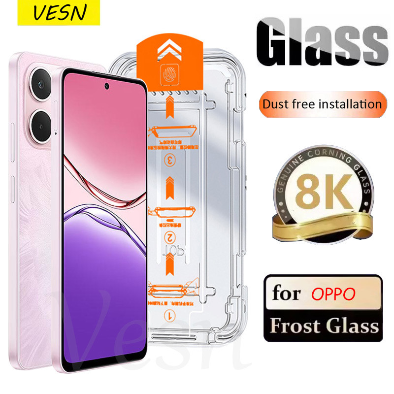 ติดตั้งง่ายเคลือบน้ำมันฟรีฝุ่นฟรีป้องกันหน้าจอสำหรับ OPPO A95 A78 A77 A77s A74 A60 A57 A38 A18 A17 A17K A16 A16K A15 A15s A5 A3 A3x Pro 4G 5G 2025