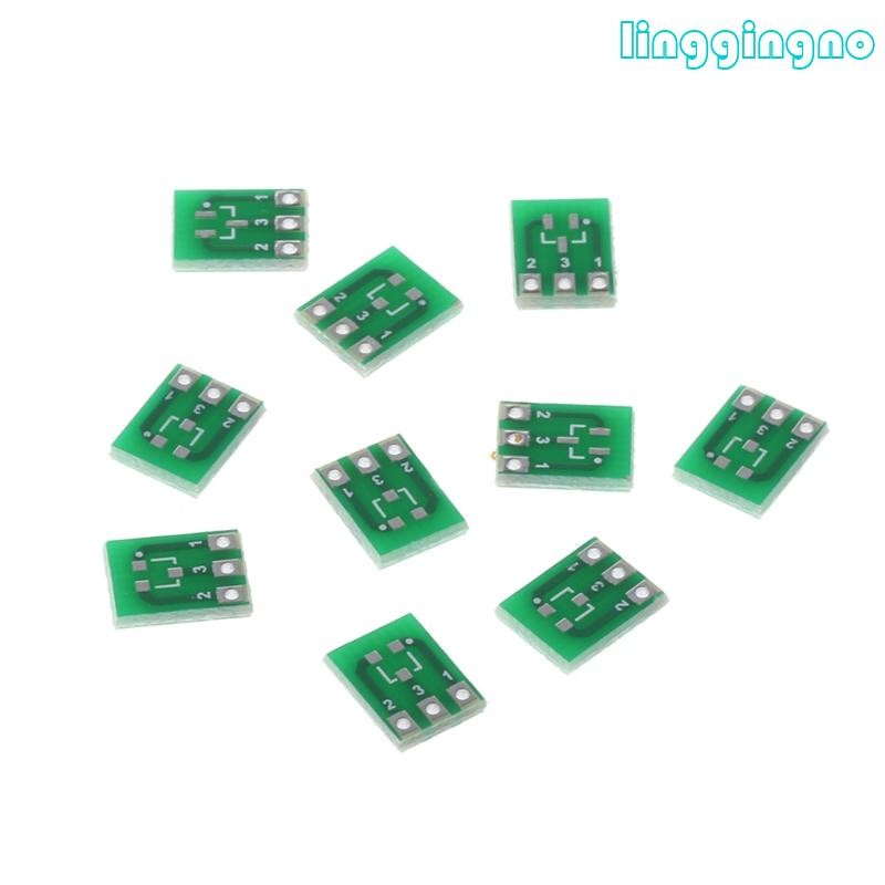 RR 10 ชิ้น Double-Side SMD SOT23-3 ถึง DIP SIP3 อะแดปเตอร์ PCB บอร์ด DIY Converter