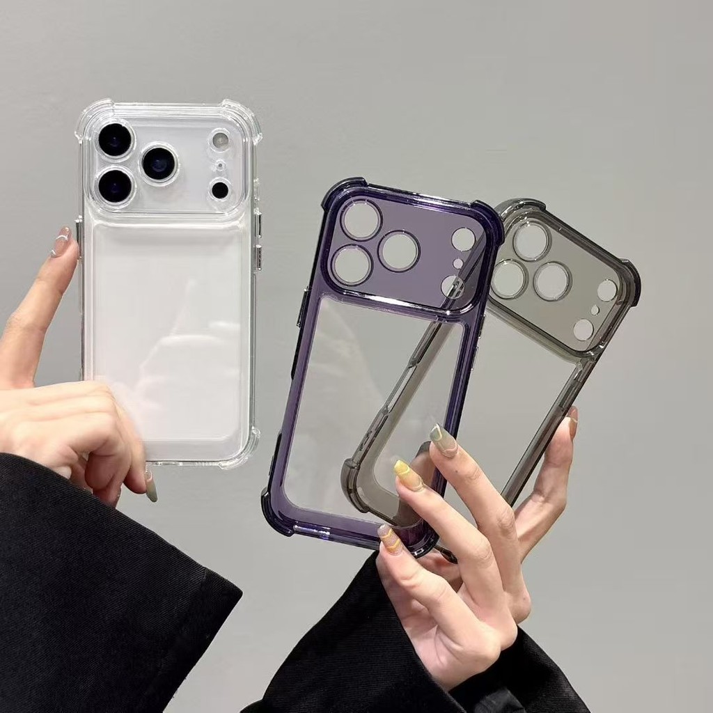 Simple anti drop อะคริลิคโปร่งใส hard Case สําหรับ iPhone 11 12 13 14 15 16 17 Pro Max Plus Air X XR XSmax ปลอกโปร่งใสสําหรับ iPhone11 กรณี