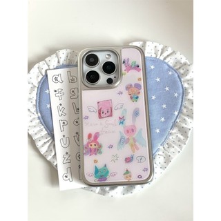 กระต่ายน่ารักเคสโทรศัพท์ Drop-Resistant สําหรับ iPhone 16 Promax 15 Promax 11 12 13 14plus 15plus 16e 16plus 15pro