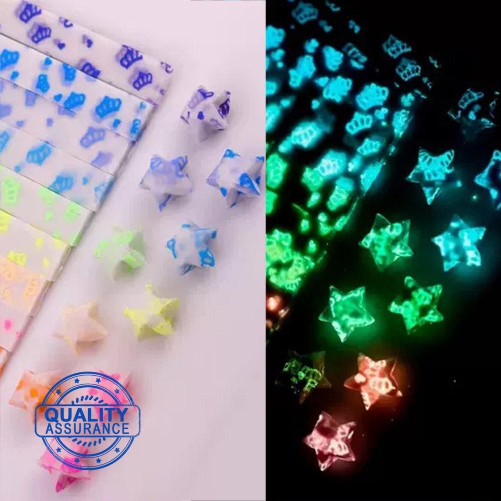 Luminous Star Origami ชุดแถบกระดาษ Star Handmade Diy Lucky พับ Star Origami W6j3