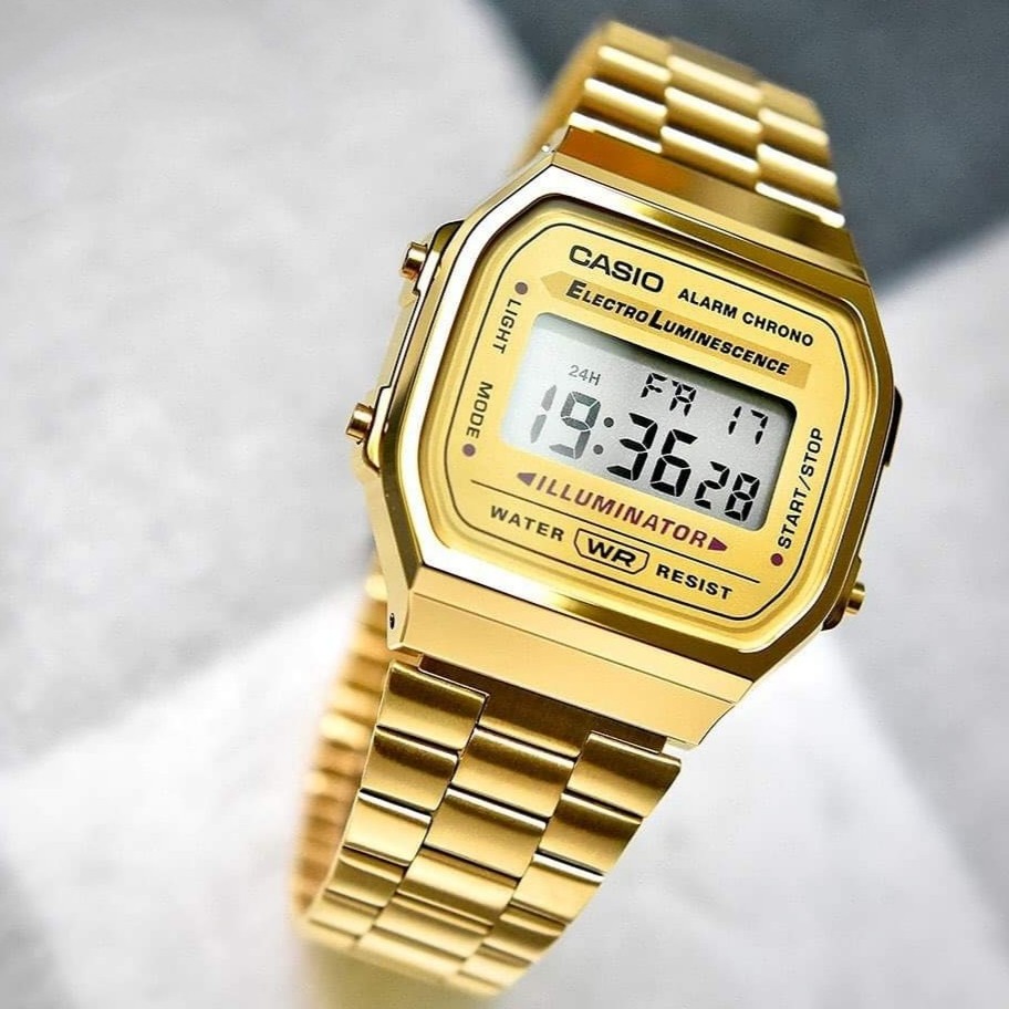 Casio Watch Small Square Retro Electronic Mens Watch casio Small Silver Block A168/A158W/A159