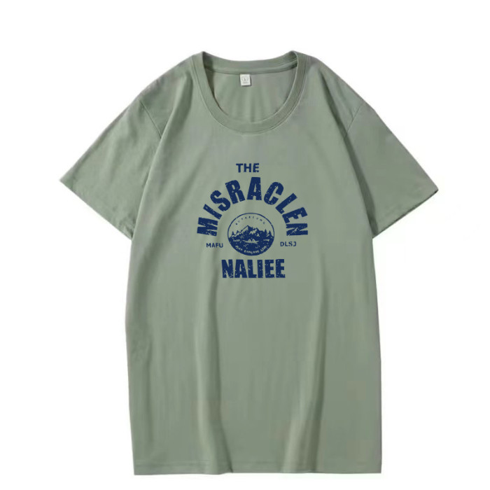 เสื้อผ้าหน้าร้อนคอกลม ใหม่20252025แขนสั้นใหม่เสื้อยืดลําลอง 23 All-Match Top กีฬาผู้ชาย Bottoming เส