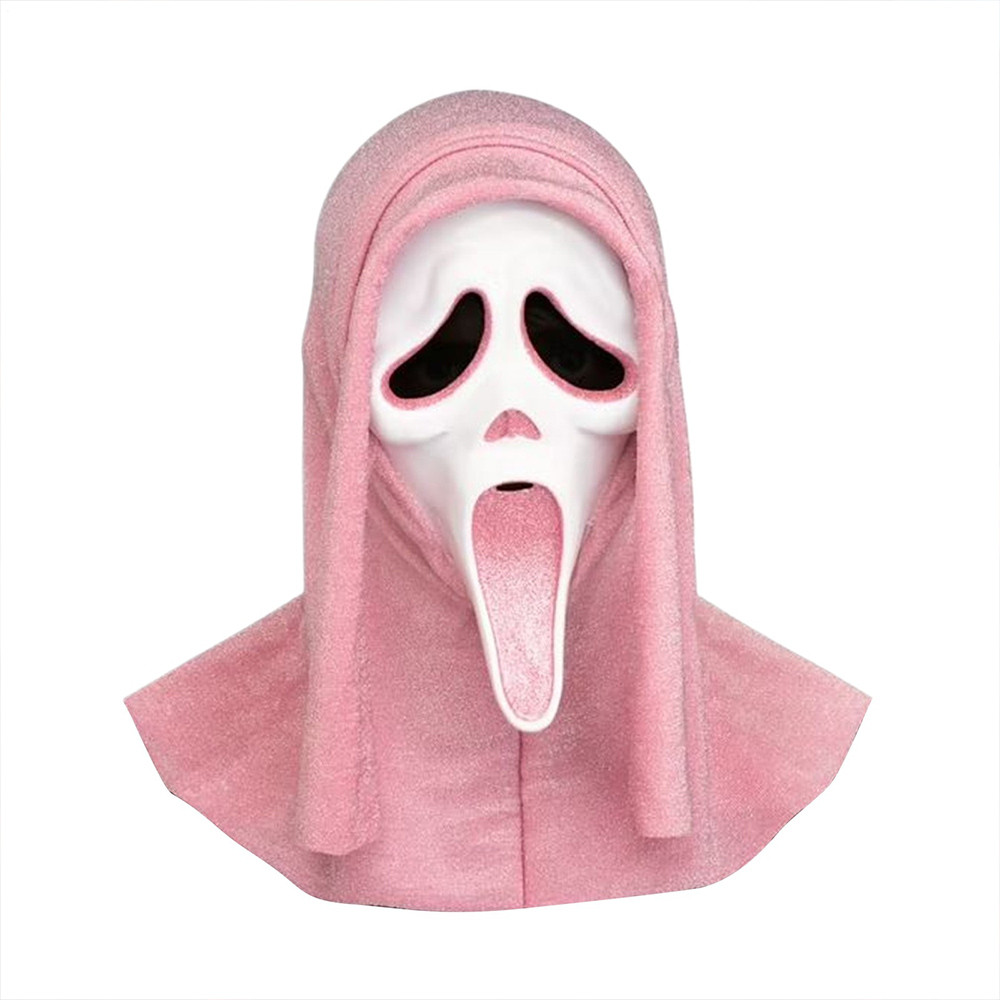 Ghost Face Ghostface Lives Pink Glitter Mask Halloween Costume Scream World