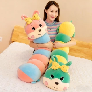 ตุ๊กตาแปลกๆ 100CM หมอนกอดหนอนผีเสื้อ ของขวัญฮาๆ สุดนุ่ม ของขวัญวันเกิด/วาเลนไทน์ ตุ๊กตาหนอนนุ่มๆ