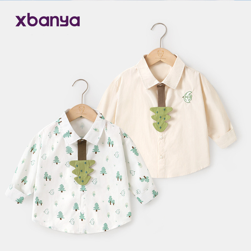 เสื้อเชิ้ตแขนยาวเด็ก [73-120] ผ้าฝ้ายนุ่ม ใส่สบาย สำหรับทารก-6ขวบ สไตล์คลาสสิก รหัส Y9753
