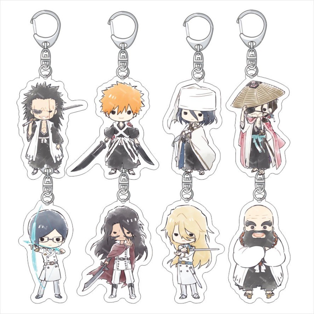 อะนิเมะ BLEACH อะคริลิคพวงกุญแจอุปกรณ์เสริมการ์ตูน Kurosaki Ichigo Shinji Hirako น่ารัก Charm กระเป๋าจี้เพื่อน