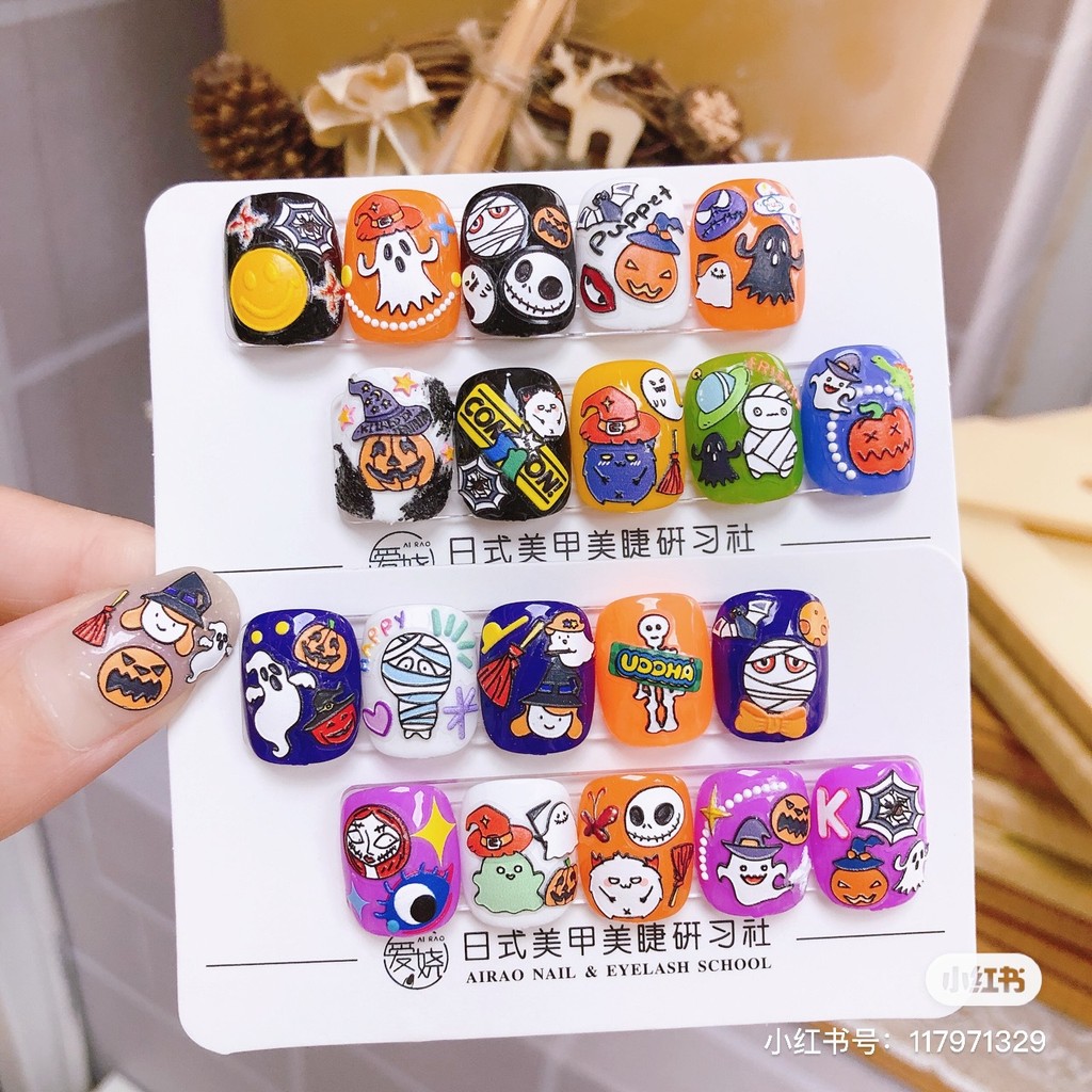 [MeowBaby] สติกเกอร์โทโมนีนูน 725 Love Lao Cooperation สไตล์ 5D สติกเกอร์แต่งเล็บสไตล์ญี่ปุ่นกาวเล็บฮาโลวีน