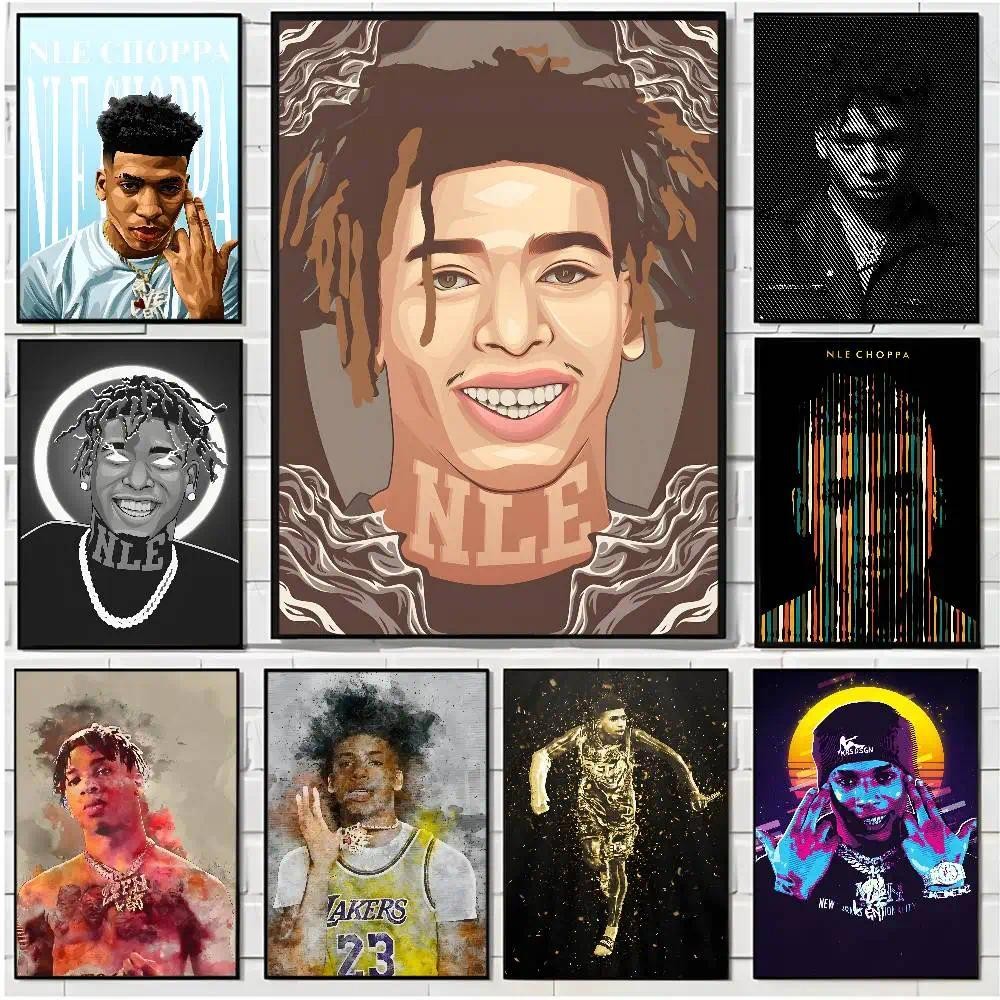 โปสเตอร์ศิลปะ NLE Choppa แบบ HD ขนาดใหญ่ พร้อมติดกาวและกันน้ำ สำหรับตกแต่งบ้าน บาร์ และออฟฟิศ