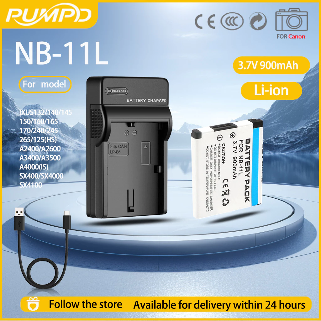 PUMPD NB-11L แบตเตอรี่กล้องเหมาะสําหรับ Canon IXUS125 145 155 240 245 265 A4000 IS HS ที่ชาร์จกล้อง