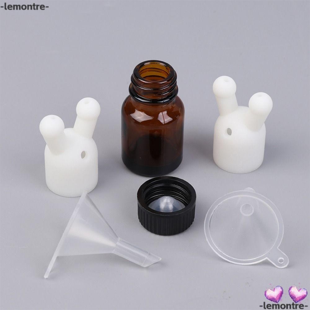 LEMONTRE Essential Oil Inhaler Cap, Mini Double Hole Perfume Inhaler, พลาสติกป้องกันการรั่วซึมน้ํามั