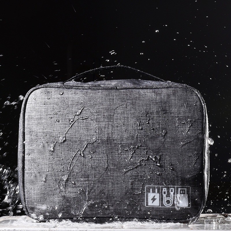 กระเป๋าจัดเก็บสายเคเบิล กระเป๋าจัดเก็บข้อมูล แบบพกพา USB หูฟัง ความจุขนาดใหญ่ กระเป๋าผ้า แข็งแรงทนทาน พร้อมส่ง - รูปที่ 2