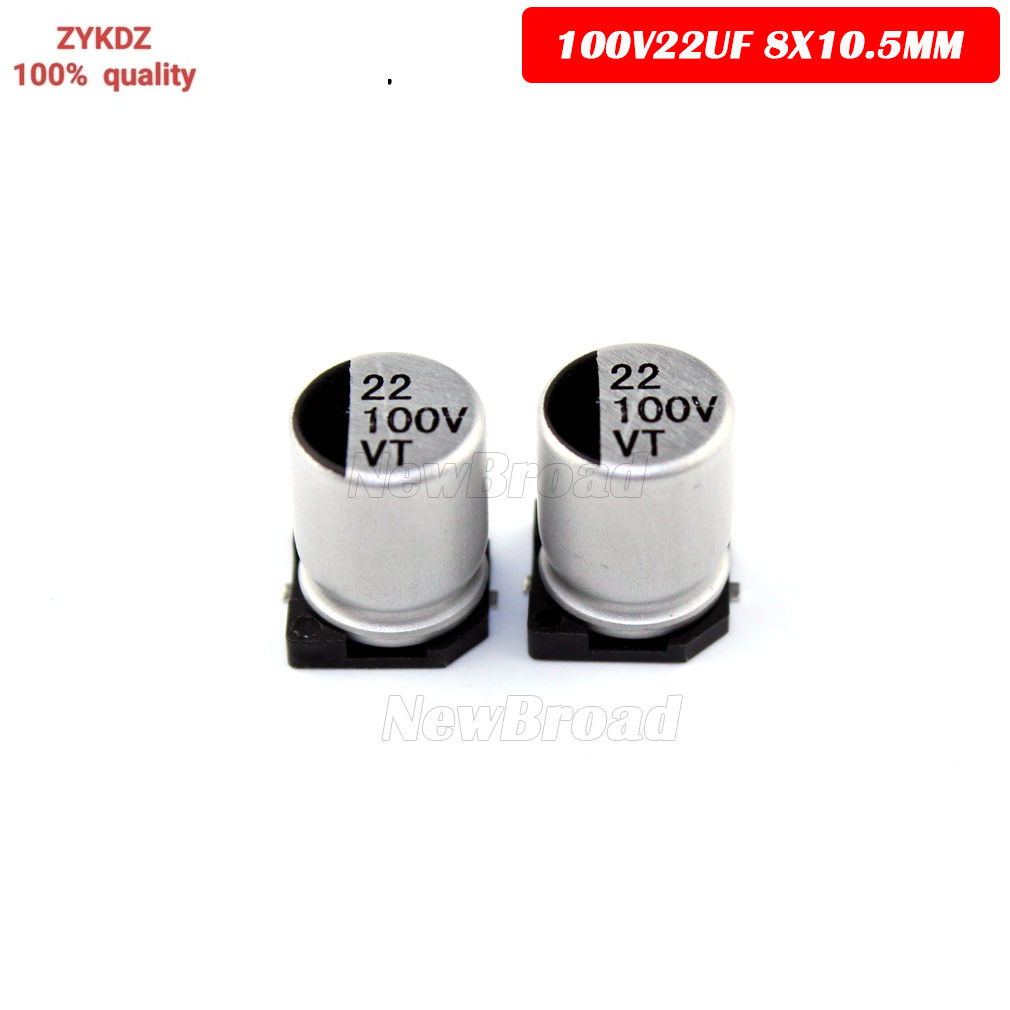 10PCS SMD อลูมิเนียม Electrolytic Capacitor 22UF 16V 25V 35V 50V 63V 100V 4*5.4 5*5.4 6.3*5.4 6.3*7.