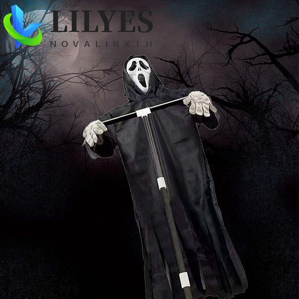 LILYES หุ่นไล่กา Frightening Horriifying Ghostface Robe Ghost Yard Spectre