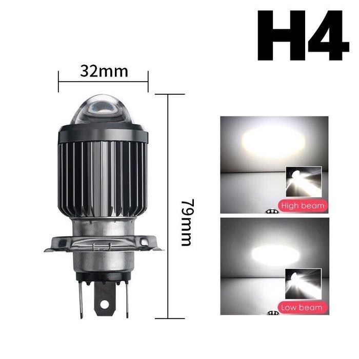 D2 2 สี H4 สีขาวเหลือง รถจักรยานยนต์รถยนต์ เลเซอร์หลัก ไฟ led Car - H4 WHITE LASER