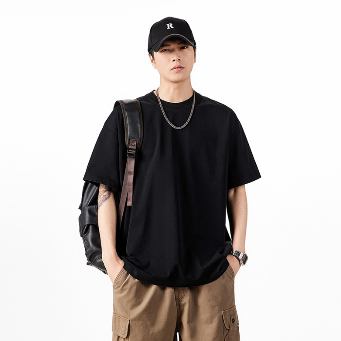 COD 2025 Heavyweight 280g Three-needle Men's Washed Batik T-shirt Loose Fit Plus Size new23 4ZVS