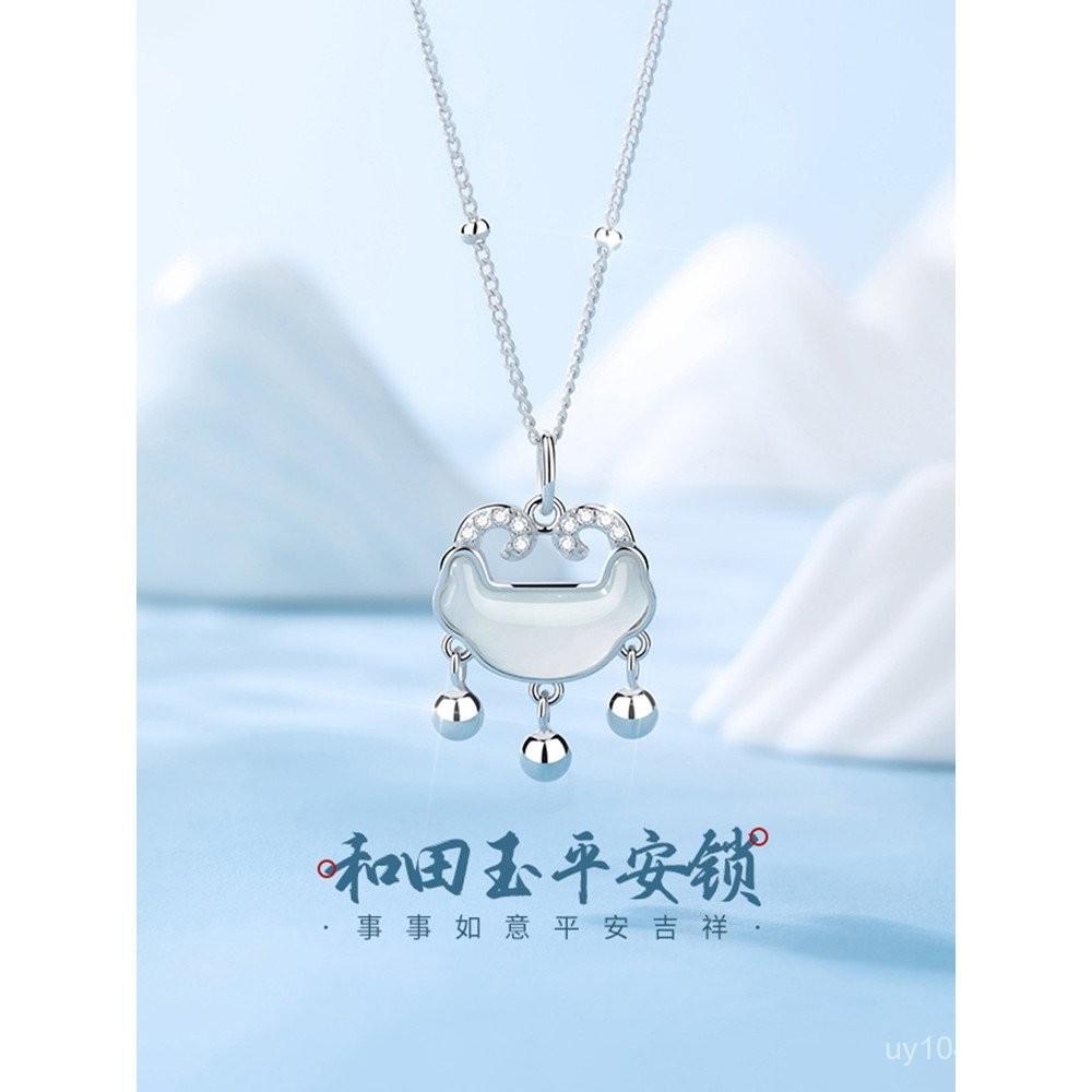 999 All-Match ของขวัญวันเกิดจี้ Clavicle Chain สําหรับแฟนเงินสเตอร์ลิงผู้หญิงสร้อยคอปลอดภัยล็อคอารมณ