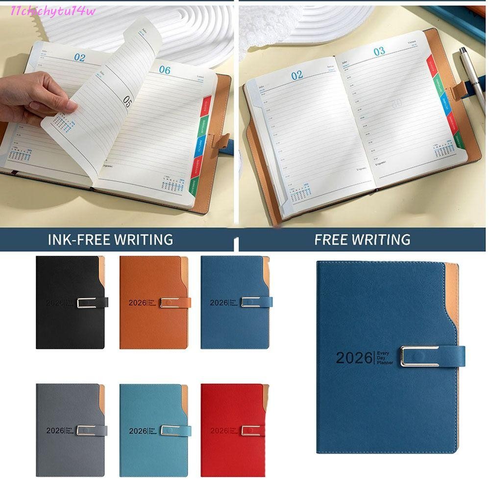 CHICHYTU14W 2026 Schedule Planner Notepad ประสิทธิภาพ 12 เดือน A5 สมุดบันทึกวางแผนวาระวิชาการรายสัปด