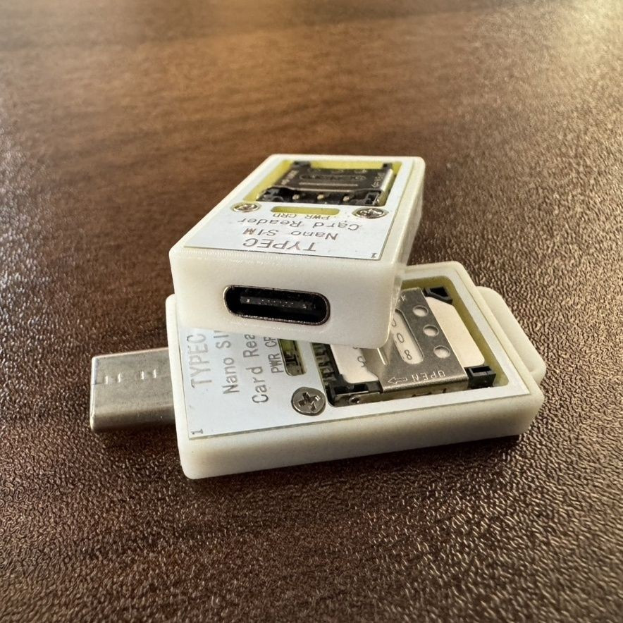 TYPEC eSIM เครื่องอ่านการ์ดสีขาว eSTK/9esim/5ber/PlanB/ST33/eUICC Solid Lift