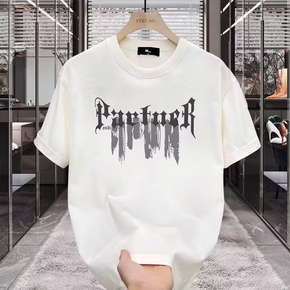 COD 2025 Hong Kong Trendy Brand Short Sleeve Men's T-Shirt 2025 Summer New Retro Loose Trendy Printe