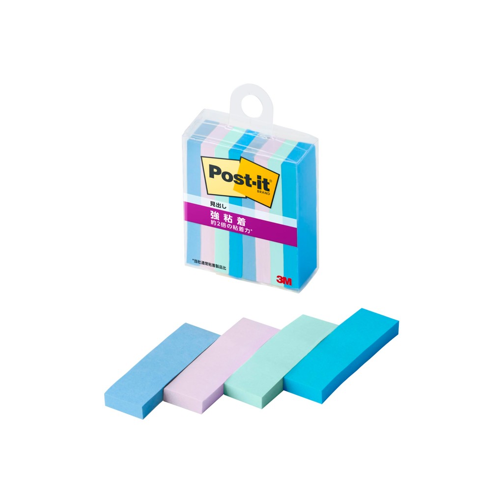 Post-it Sticky Notes Super Sticky Tabs Multi-Color 2N 50×15mm 45 Sheets 4 Colors 2 Pads Each Clear C