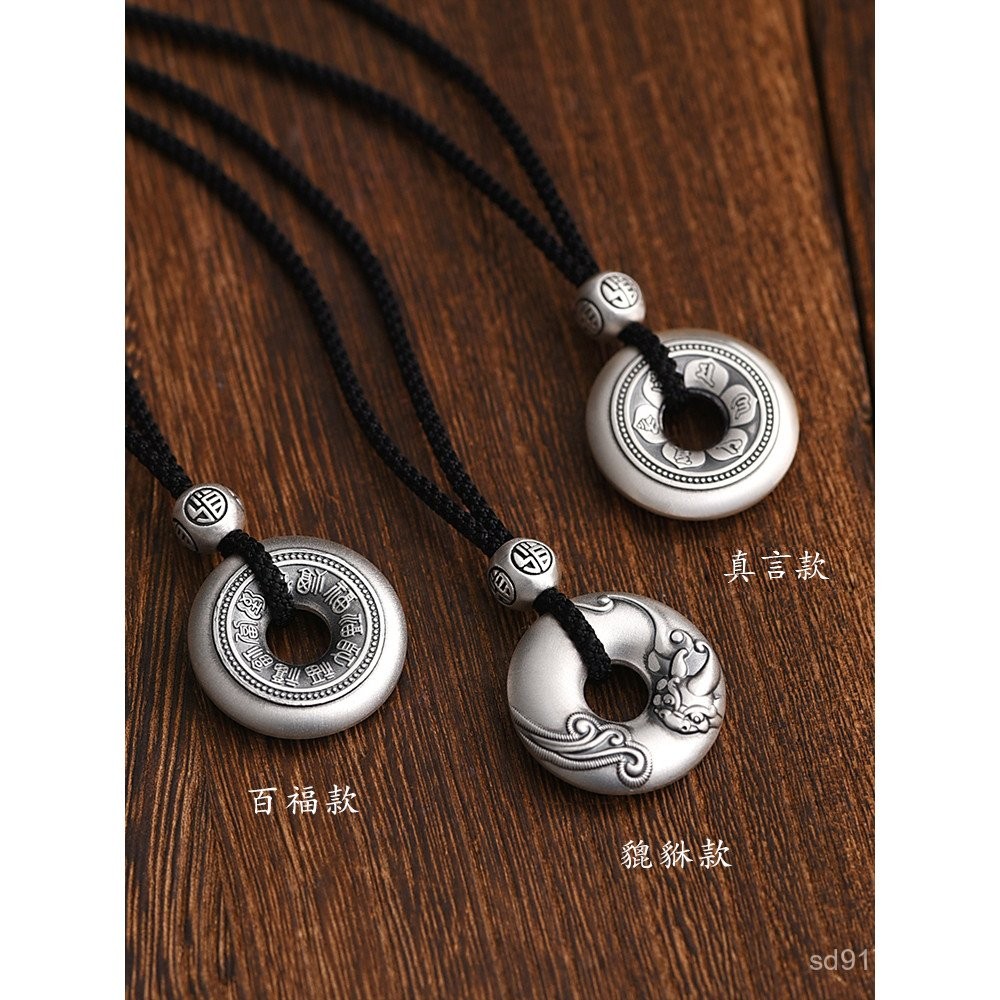 จี้เงินสเตอร์ลิง 999 Lotai สไตล์เรโทร พร้อมสร้อยคอสำหรับผู้ชายและผู้หญิง แบรนด์ 3IMF