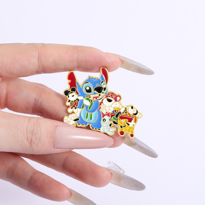 เข็มกลัดแอคชั่นอะนิเมะลายตัวเลข สำหรับตกแต่งกระเป๋าโลหะ - รูปที่ 2