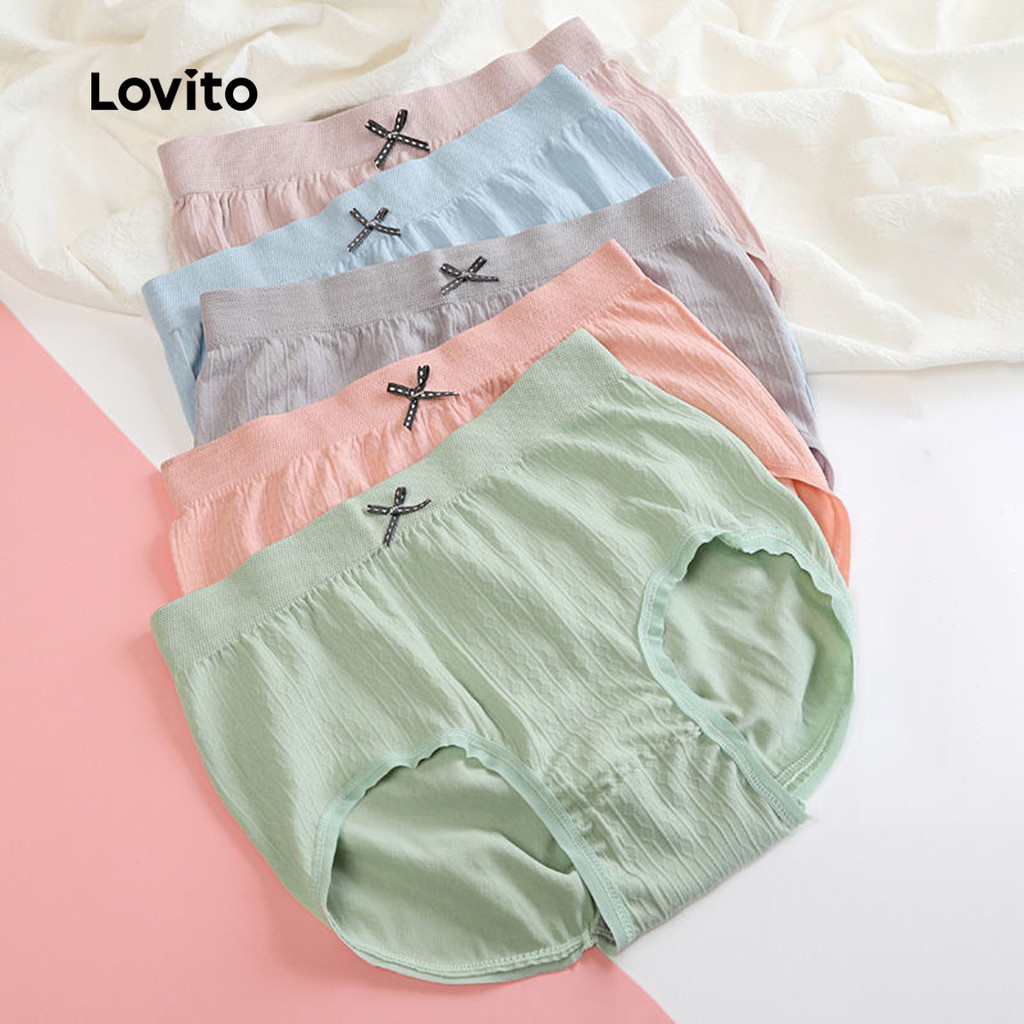 (NEW) Lovito กางเกงในแบบไม่เป็นทางการ LNE117254