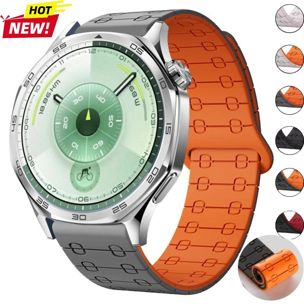 สายซิลิโคนสําหรับนาฬิกา Huawei GT 6 46 มม.GT6Pro สาย Magnetic Loop Correa สําหรับ Huawei นาฬิกา 5 46 มม. Honor นาฬิกา 5 Ultra