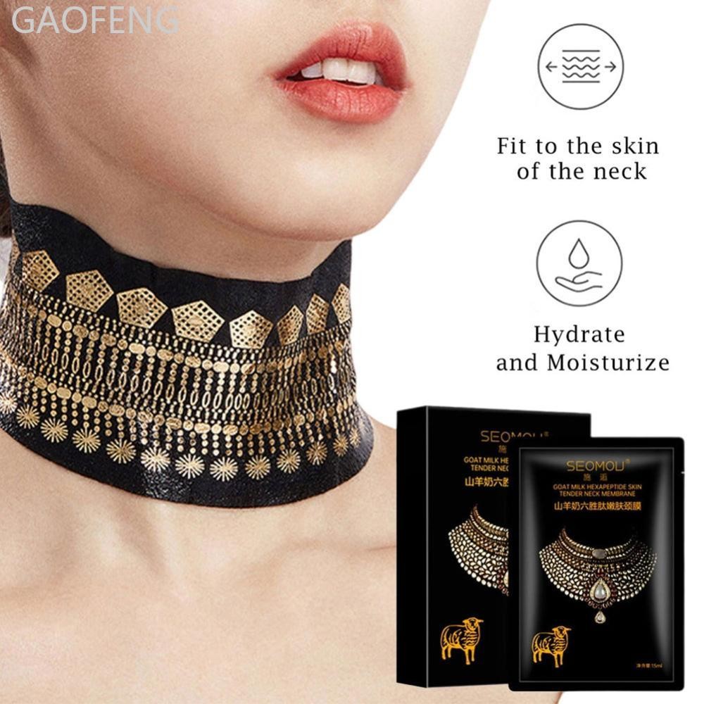 GAOFENG Goat Milk Neck Mask Moisturizing Neck Patch ลดริ้วรอยคอกระชับผิวทุกวัน Neck Care E1N9