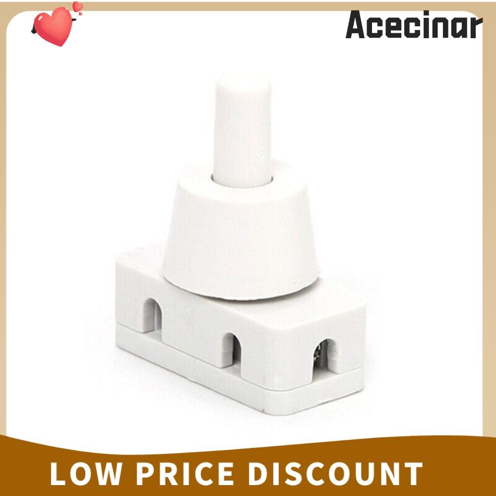 ACECINAR สวิตช์ไฟ, AC250V พลาสติกบนปุ่มกด, โคมไฟตั้งโต๊ะเครื่องใช้ในครัวเรือนอุตสาหกรรมสวิตช์สําหรับโคมไฟบ้าน