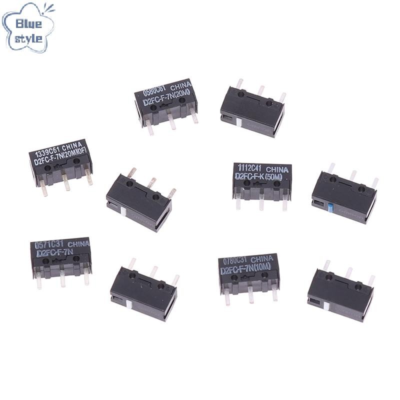 Bluestyle 2 ชิ้นเมาส์ Micro Switch D2FC-F-7N 10M 20M ของ D2FC-F-K(50M) -RZ D2F D2F-01 D2F-01F-L D2F-
