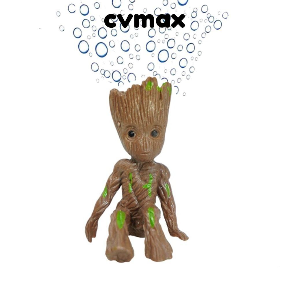 CVMAX ตกแต่งตู้ปลา, การ์ตูนโมเดิร์น Creative Groot Tree Man, งานฝีมือ Pvc DIY หัตถกรรมถังปลา