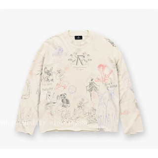 High Street เสื้อยืดแขนยาวทรงหลวมสําหรับผู้หญิง