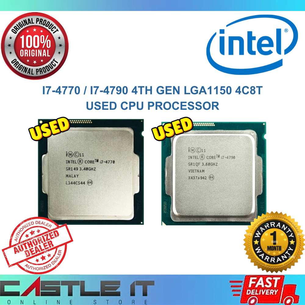 Intel Core i7-4770 / i7-4790 4th Gen LGA1150 4C8T โปรเซสเซอร์ CPU มือสอง