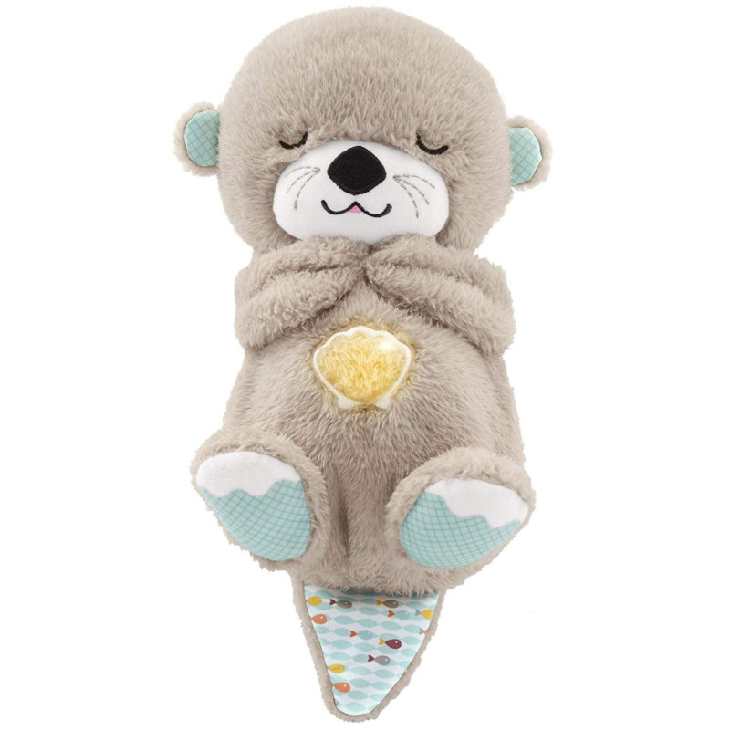 ฟิชเชอร์-ราคาของเล่นเด็กปลอบประโลม 'n Snuggle Otter เครื่องเสียงตุ๊กตาแบบพกพาพร้อมเพลง, ไฟ, และการเค