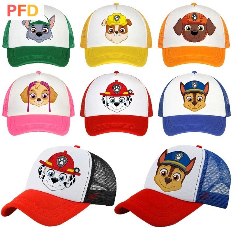 paw patrol หมวกเบสบอลการ์ตูนสำหรับเด็ก ลายตัวอักษร ขอบกว้าง ระบายอากาศได้ดี เหมาะสำหรับกิจกรรมกลางแจ้ง – โปรปัง