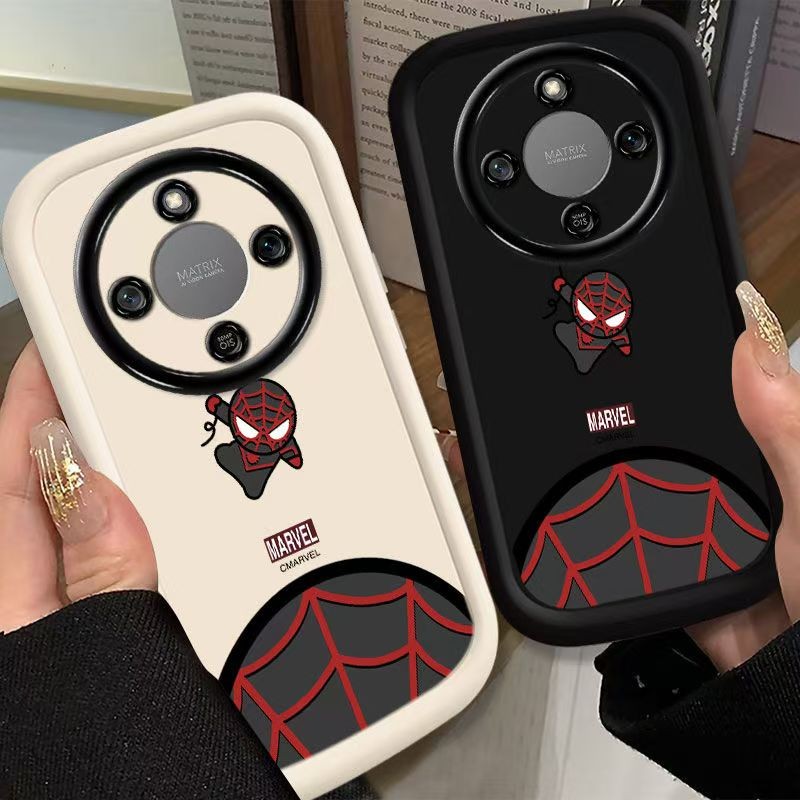 สําหรับ Honor X9D 5G กรณี Honor X9C 5G Q Edition Spider-Man Puff เคสโทรศัพท์เลนส์ซิลิโคนเหลว, Precis