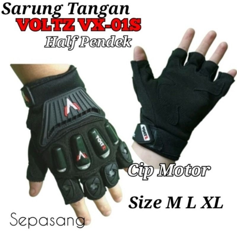 VOLTZ VX-01S VX01S ถุงมือสําหรับขี่สั้นครึ่งตัว