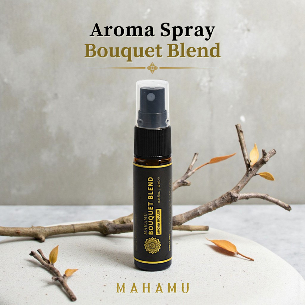 [Spray] MAHAMU Bouquet Blend น้ำมันไมเกรน หอม สดชื่น คลายเครียด ปวดหัว น้ำมันหอมระเหย ธรรมชาติ