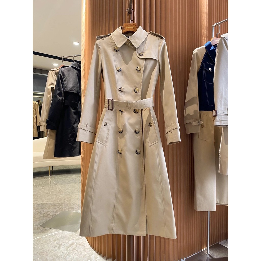 Burberry Women's Chelsea Long Windbreaker Jacket - Slim-Fit with Cinched Waist