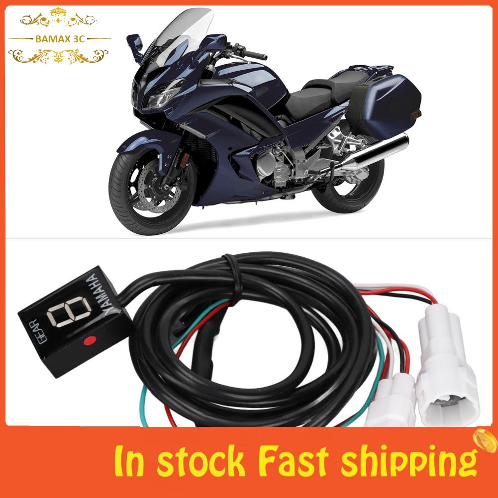 Bamaxis Gear Display Meter Universal ECU Data การอ่าน 1‑6 ตัวบ่งชี้ระดับมอเตอร์ไซค์สำหรับ FJR1300 FZ