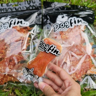 Dogfin ไก่อบแห้งขนาด 350 กรัม โปร 2 ถุง (700 กรัม) พร้อมของแถมเลือกได้ ขนมสำหรับสุนัขทุกสายพันธุ์