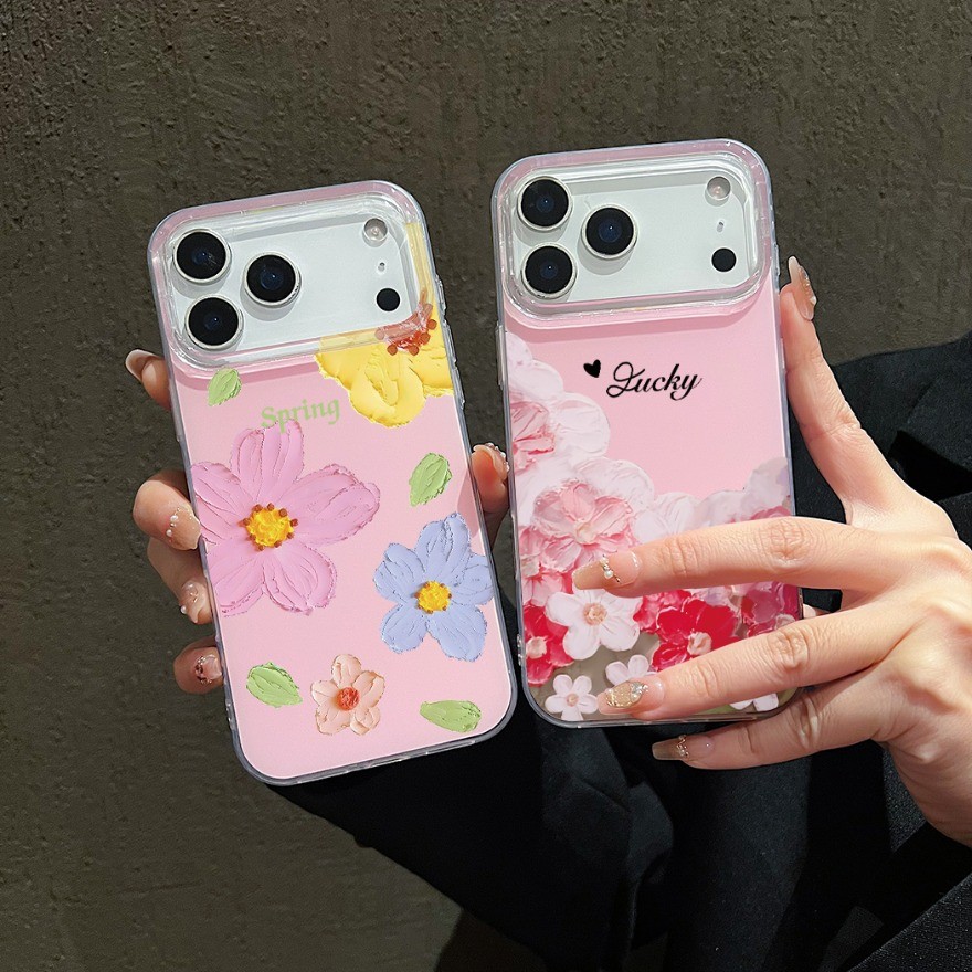 IMD Ultra Thin สีชมพูภาพวาดสีน้ํามันดอกไม้ซิลิโคนนุ่มเคสโทรศัพท์สําหรับ Remi A1 A2 12 9 9T 13 A5 A4 