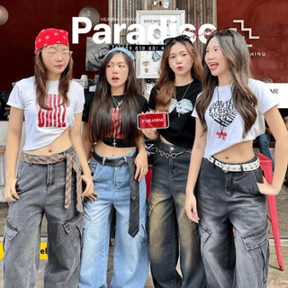 Paradise | Baggy Cargo All Retro Color | กางเกงเบกกี้คาโก้ | ใส่ได้ หญิง - ชาย | Unisex | Women - Men | Jeans