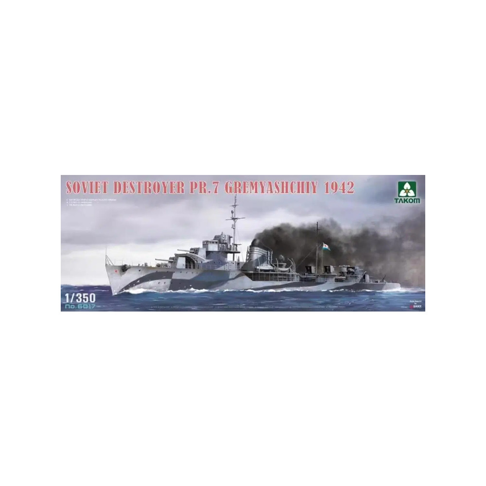 TAKOM 6017 1/350 โซเวียตพิฆาต PR.7 Gromyashchiy 1942 ชุดประกอบ