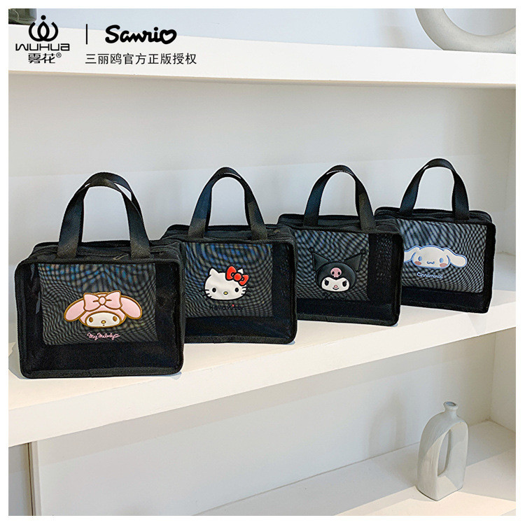 Gt2 Sanrio Kuromi Cinnamoroll กระเป๋าถือ ผ้าตาข่าย รูปที่ 3