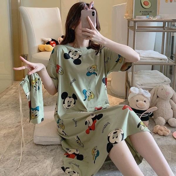 bonnie pajamas ชุดนอนมิโกะ ชุดนอนผู้หญิงชุดนอนสไตล์เกาหลีฤดูร้อนกระโปรงชุดนอนฤดูร้อนผู้หญิงแขนสั้นชุ