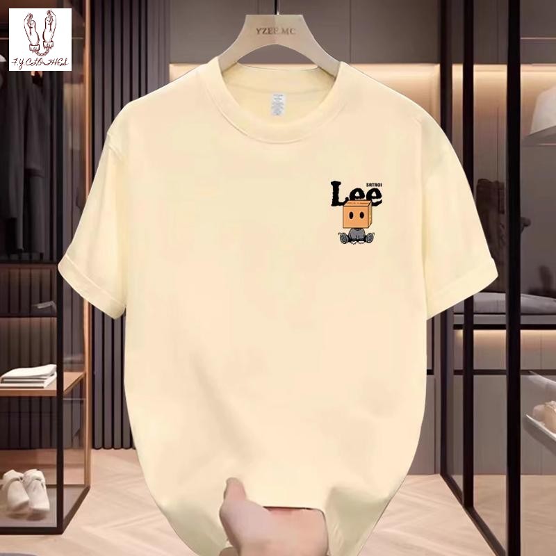 (จัดส่งตลอด 24 ชั่วโมง) เสื้อยืดแขนสั้นผ้าฝ้ายหนัก, เหมาะสำหรับเยาวชน, แบรนด์ Ins,อินเทรนด์และหลวม,ท็อปส์ซูสตรีท